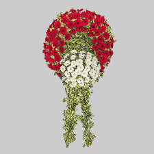 KIRMIZI BEYAZ CENAZE ÇELENGİ